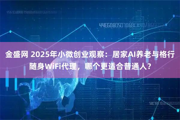 金盛网 2025年小微创业观察：居家AI养老与格行随身WiFi代理，哪个更适合普通人？